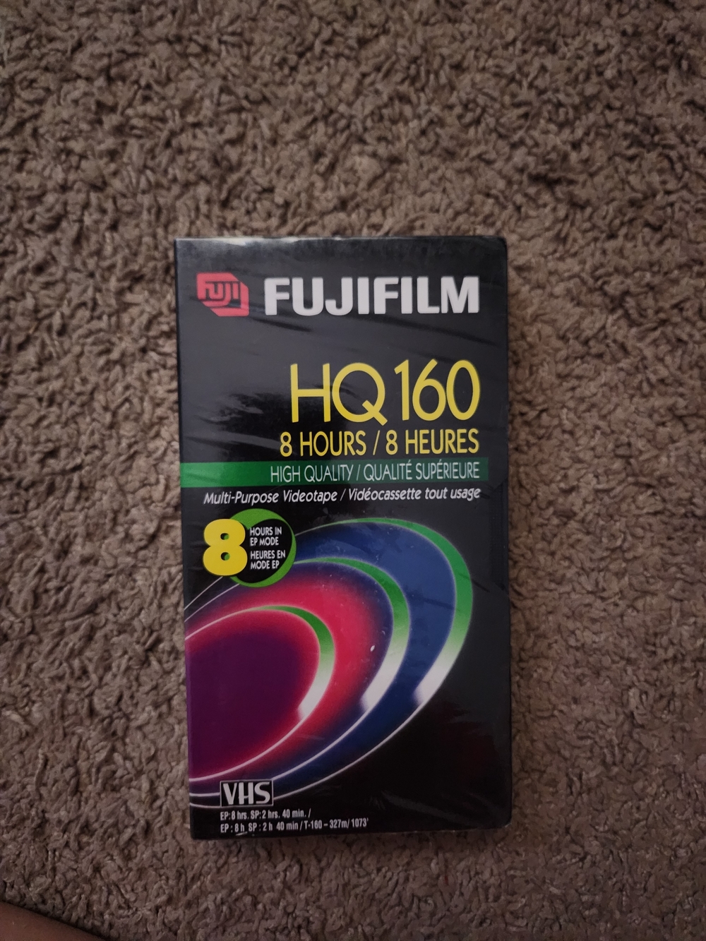 Fuji Hq 160 T-160 8 Hours High Quality Grade Vhs Video Tape Film NEW SEALED